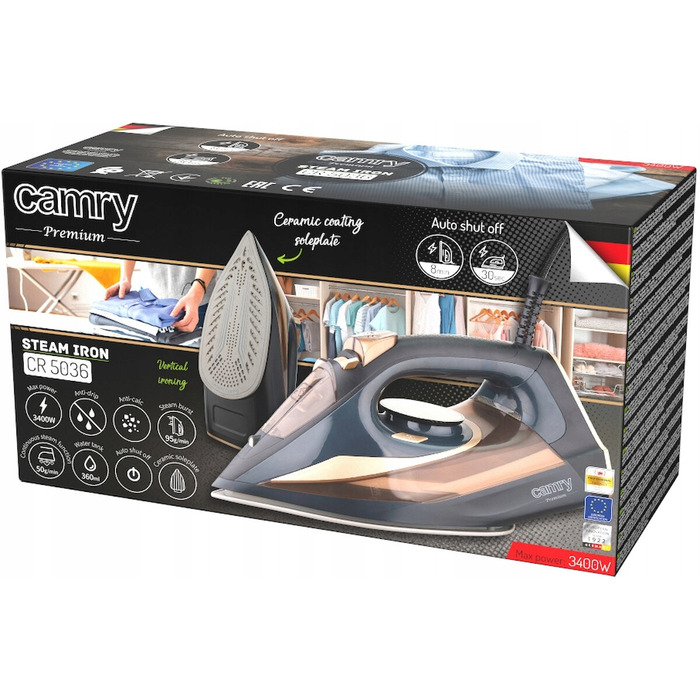 Парова праска CAMRY CR 5036 3400 Вт