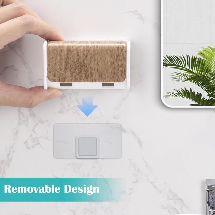 Електрична зубна щітка для дітей, тримач для зубних щіток на стіну без свердління для ванної кімнати, сімейний (під деревом)