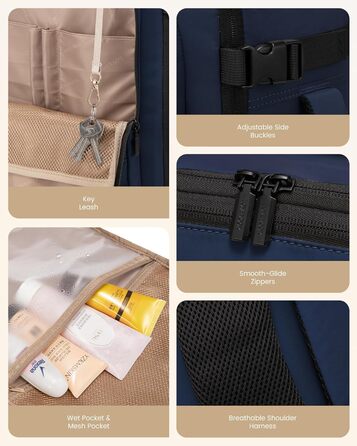 LOVEVOOK Рюкзак для ручної поклажі, 30L, чоловічий, для ноутбука 15.6