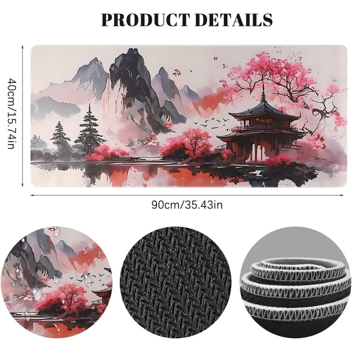 Килимок для миші ігровий XXL 900x400 мм, з антиковзким покриттям, водонепроникний, для ПК, MacBook, Laptop