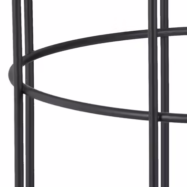 Relaxdays Round Side Table with Metal Basket