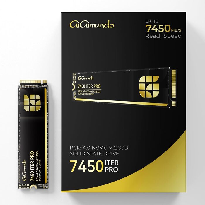 SSD GiGimundo 1TB M.2 NVMe PCIe Gen4×4 – 7100 МБ/с, 5000 МБ/с, 2280, 3D NAND TLC, сумісний з PS5