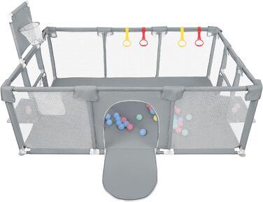 Лягувачка для цуценят з дверцятами, 180x120x66 см. Міцний загін для цуценят та маленьких собак з нейлону, легко миється, для використання в приміщенні та на вулиці.