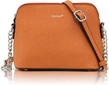 Сумка TANTOMI жіноча через плече: елегантна крос-боді сумка-клатч з ланцюжком, коричнева