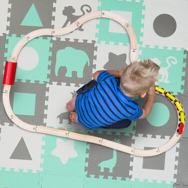 Relaxdays Puzzle Mat with Border