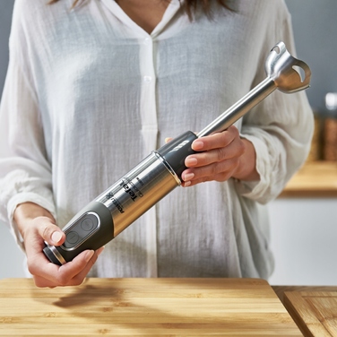 Ручний блендер Tefal QuickChef 2в1 HB659838, 1000 Вт, чорний