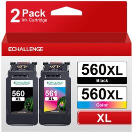 Комплект картриджів ECHALLENGE PG-560XL та CL-561XL для принтерів Canon Pixma TS5350, TS5351, TS5352, TS5353, TS7450, TS7451 (чорний, кольоровий, 2 шт)