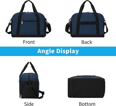Спортивна сумка Mini Reisetasche 18л, синя (Marineblau) - для фітнесу, школи, коротких поїздок (35x20x25 см)