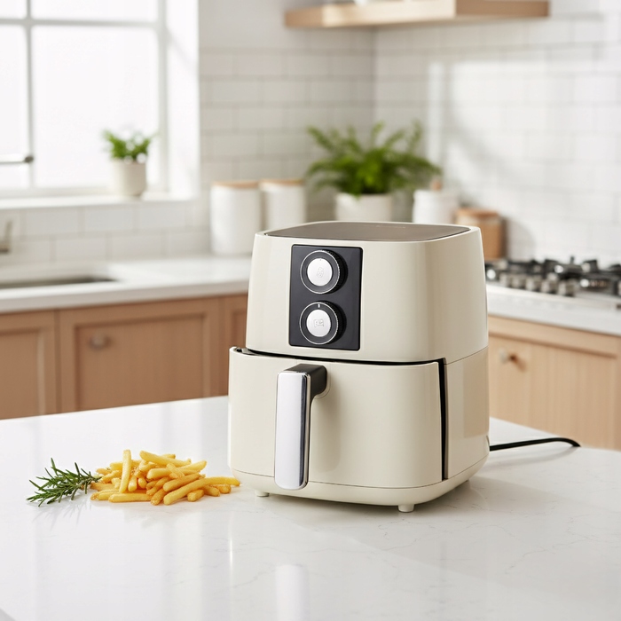 Аерофритюрниця Air Fryer XXL 5.2 л, 1500 Вт — Безмасляна фритюрниця з великою чашею та 5 програмами
