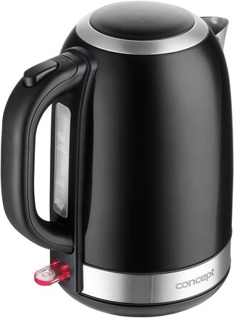 Електричний чайник CONCEPT RK3245 з нержавіючої сталі, чорний, 1.7 л, 2200 Вт