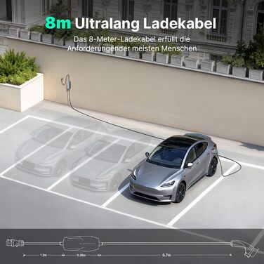 Зарядний пристрій для електромобілів Wallbox CEE 11 кВт, 3 фази, 6-16A, кабель Type 2 6м, IP66