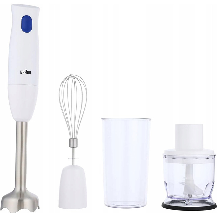Ручний блендер Braun MQ10.202M 450 Вт, з подрібнювачем та вінчиком