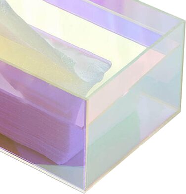 Tissue Box, Tissue Box, Rectangular Acrylic Colorful Tissue Box Holder Serviette Box with Large Opening, Sinkable Cover Tissue Box Tissue Box for Toilet Lid