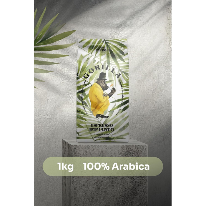 Кава в зернах Joerges Gorilla Espresso, шоколадний смак із фруктовим післясмаком, 1 кг
