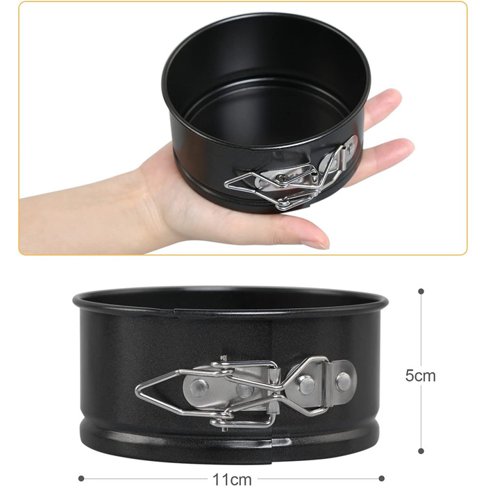 Форма для випічки LEADSTAR Klein Springform, набір 4 шт, 10 см, антипригарна, роз'ємна, для міні-кексів та тістечок