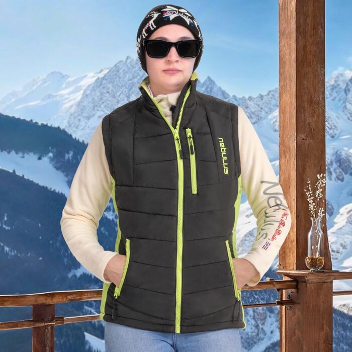 Жилет Nebulus Weste Revival Daen чорного та лаймового кольору, розмір S