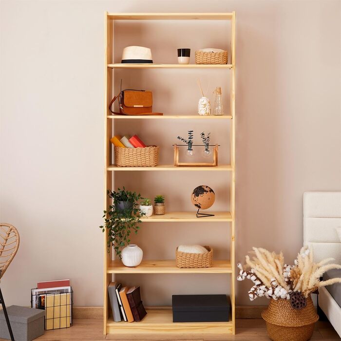 IDIMEX 7-Tier Standregal aus Massiver Kiefer
