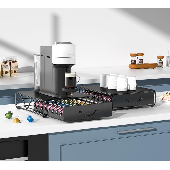 Тримач для капсул кави Nespresso Vertuo та Dolce Gusto на 50 капсул, металевий, для Nespresso машина (Vertuo 40)