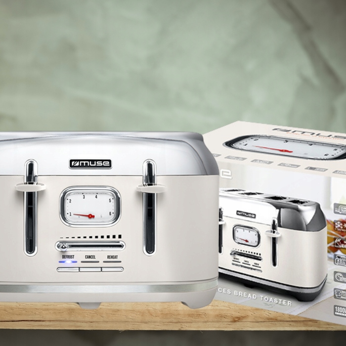 Тостер Muse MS-131SC, бежевий, 1800 Вт