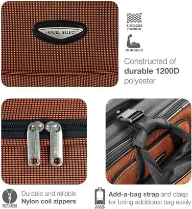 Чемодан на колесах Travel Select Amsterdam Sunset Chevron сірий, універсальний розмір