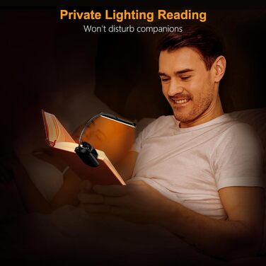 LED-лампа для читання Gritin з кріпленням на книгу, 19 світлодіодів, 3 режими температури кольору, 5 рівнів регулювання яскравості, USB-зарядка, гнучкий поворот на 360°, чорний