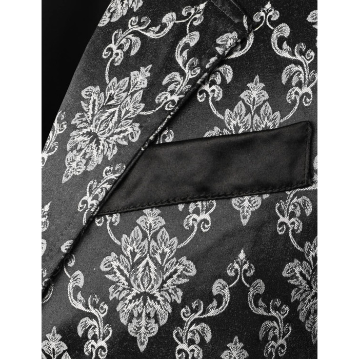 VATPAVE Вікторіанський костюмний жилет для чоловіків Steampunk Gothic, чорний та білий (S)