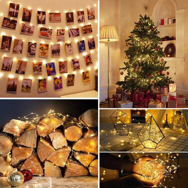 Льоко-світлодіодна гірлянда 20 м, 200 LED, тепле біле світло, з пульт, водонепроникна IP65, для декору на Різдво, весілля, сад, вечірку