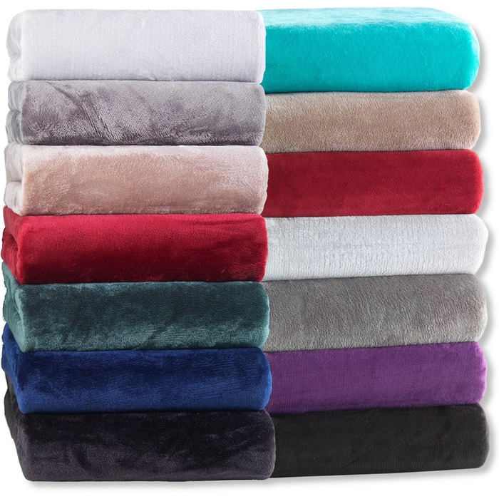 Kuscheli® - warm fitted sheets 180x200cm - 200x200cm Dark Blue, Blue, cozy winter cashmere-feel plush bed sheets - jersey fleece flannel fitted sheet
