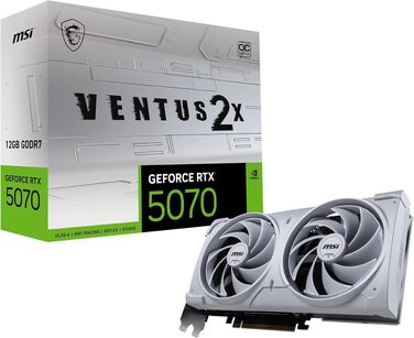 Відеокарта MSI GeForce RTX 5070 VENTUS 2X OC WHITE 12GB GDDR7, PCIe 5.0