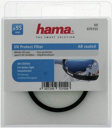 Фільтр UV Hama 55mm з 4-шаровим покриттям, захисний фільтр, у коробці