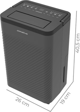 Електричний осушувач повітря Climative ION 12L/24h з Wi-Fi та очищувачем повітря для дому, квартири, ванної кімнати. Зменшує вологість та запобігає появі плісняви до 20м². (Nexi 12)