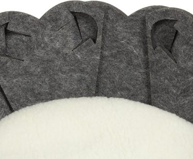 Кігтеточка-корзина для котів, кругла, сіра, Ø 42 см, з подушкою, CanadianCat