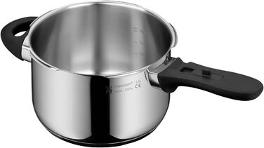 Швидковарка WMF Perfect Plus One Pot Induktion 4,5л з функцією приготування на пару, Cromargan® нержавіюча сталь, 2 режими, знімний ручка кришки
