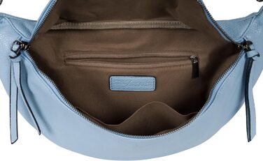 Сумка жіноча styleBREAKER напівмісяць велика, кросбоді, блакитна. Регульований ремінець, 37x17 см