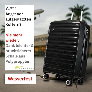 Чорний валіза-тролі 100 літрів з TSA замком - міцний хардкор корпус