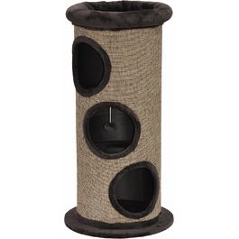 Котячий будиночок-стійка Nanook для великих котів XXL, ігровий комплекс з туалетом, 105 см (коричневий)