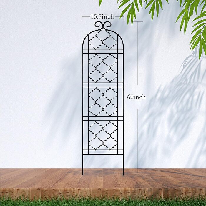 Садова опора SCENDOR GARDEN 150×40 см для витких рослин, винограду, огірків, томатів, квітів і овочів, металеві гратчасті панелі для пергол, 2 шт.
