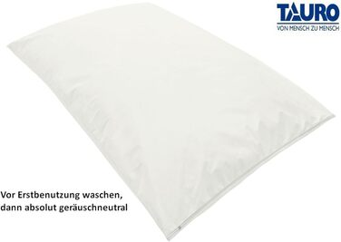 TAURO 24161 Fitted Mattress Cover, All-Around 70 x 140 cm, Encasing for Children's Mattress, Height 12 cm, Dust Mite Protection for House Dust Allergy Sufferers, White (24161)