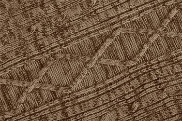 Чоловічий в'язаний кардиган Runcati з довгим рукавом, коміром та замком, з косими візерунками, для сорочок та футболок, XL, коричневий