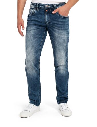 Чоловічі джинси Timezone Eduardotz Slim Fit сині, W29-W40, з еластаном, White Aged Wash