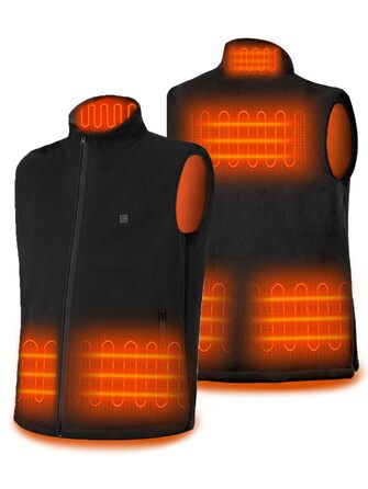 Електрична гріюча жилетка Dr. Prepare для чоловіків та жінок, унісекс, з акумулятором, XL, флісова (без Powerbank)