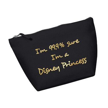 Косметичка RaketeBerlin 'I'm 99.9% sure I'm a Disney Princess', середня, бавовна, вінтажна блискавка, різні кольори