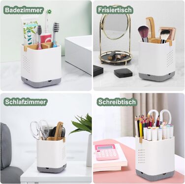 Тримач для електричної зубної щітки з підставкою для насадок та зливом - органайзер для ванної кімнати