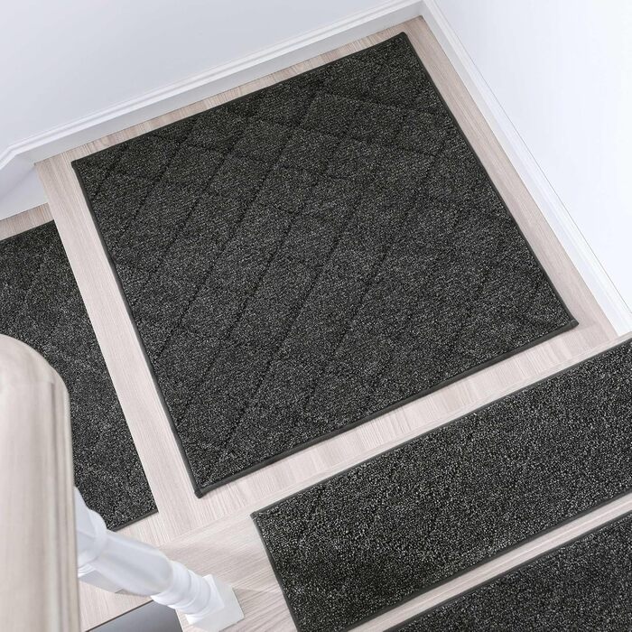 Ковзаючі сходи COSY HOMEER, 15 шт., 70 x 22 см, антиковзаючі, самоклеючі, машинне прання, 100% поліестер, TPE-підкладка, для дітей, літніх людей та домашніх тварин, сірий та білий