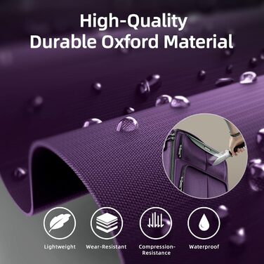 Набір валіз SHOWKOO 3 шт. з м'якою шкаралупою, розширюваний, легкий, міцний, з TSA замком та 4 колесами (фіолетовий)