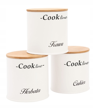 Набір для зберігання хліба Cook Line, білий метал