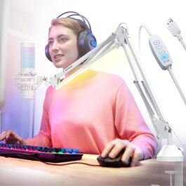 Кріплення для мікрофона на настільному кріпленні, 40 см, професійний мікрофонний тримач, сумісний з HyperX QuadCast, Blue Yeti, 360° обертання, адаптер 3/8' - 5/8'