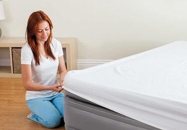 Надувний матрац Intex Queen Comfort Fiber-Tech RP 152x203x51 см (64164ND) - двоспальний, високий