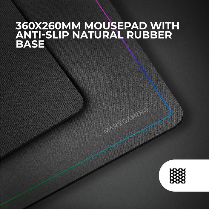 Mars Gaming MCPWTKL: Бездротове ігрове комбо TKL клавіатура + миша з RGB підсвічуванням, 3200DPI, HUANO-Switches, чорний, португальська мова