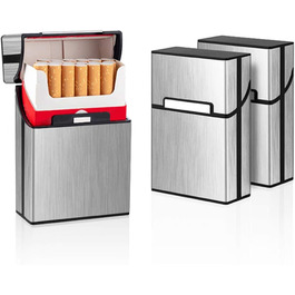 Алюмінієве етоі для сигарет (3 шт.) срібного кольору